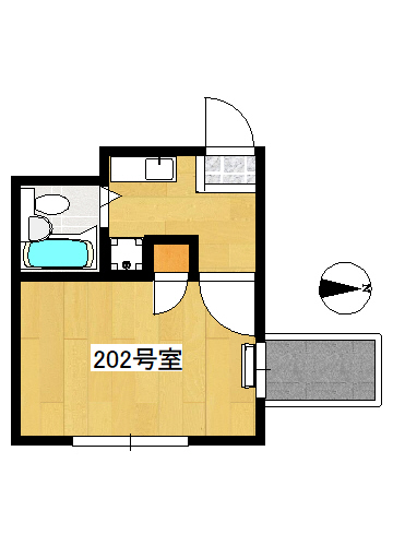 【間取り】小田急線JR横浜線町田駅の賃貸マンション:フレンドポート橋本202号室
