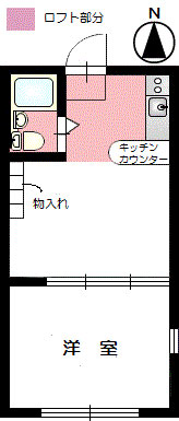 【間取り】小田急線生田駅の賃貸アパート：パレット南生田101号室