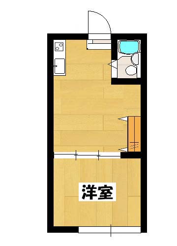 【間取り】小田急線生田駅の賃貸アパート:パレット南生田102号室