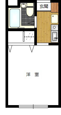 【間取り】小田急線生田駅の賃貸アパート：パークサイド生田203号室