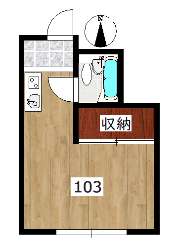【間取り】小田急線生田駅の賃貸アパート：アーバンハウス生田103号室